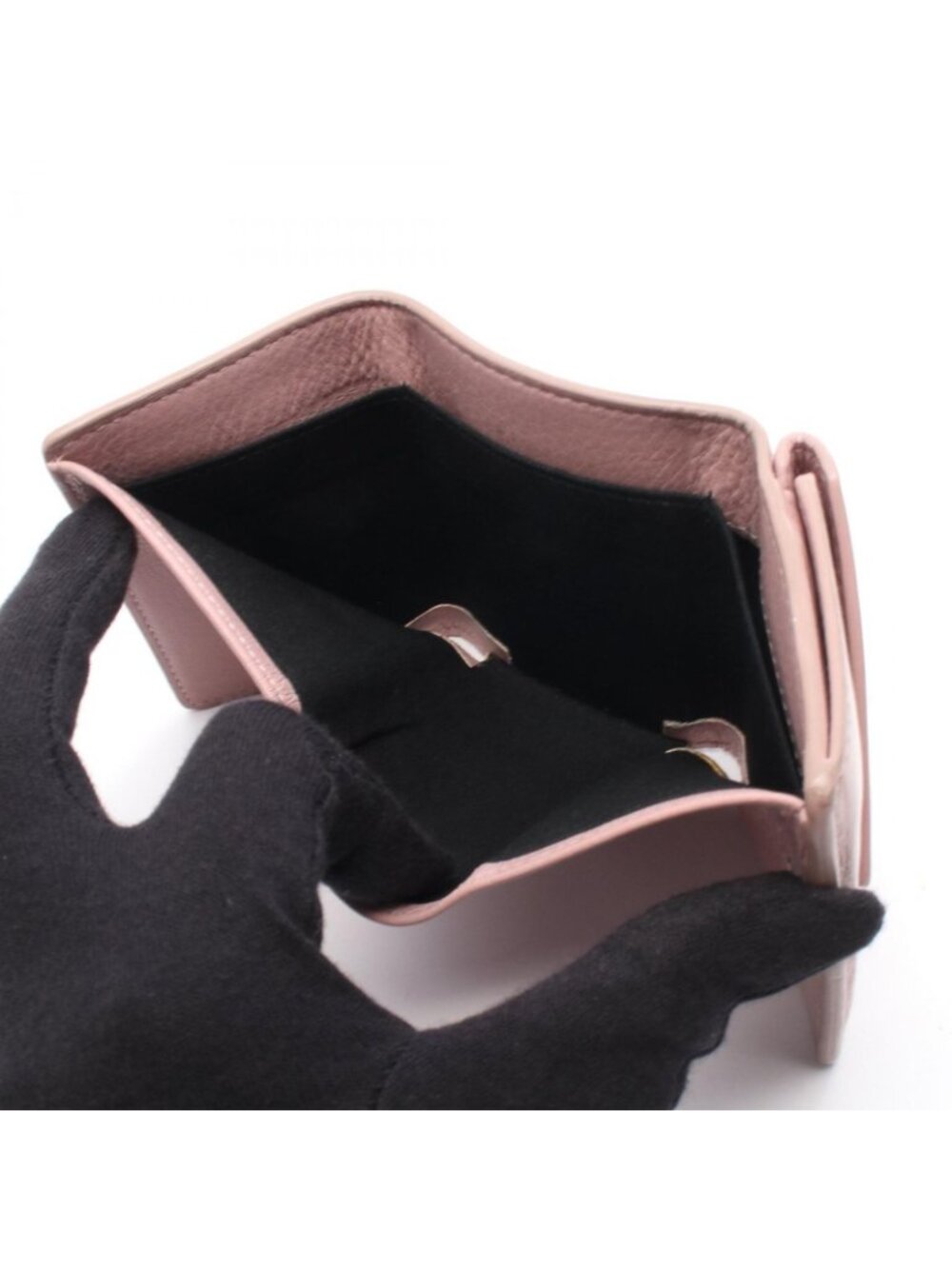 Balenciaga Trifold Wallet Paper Mini Dusty Pink Leather - Picture 6 of 12